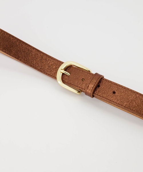 Suus - Metallic  - Belts with buckles - Brown - Koper L527 - Goudkleurig