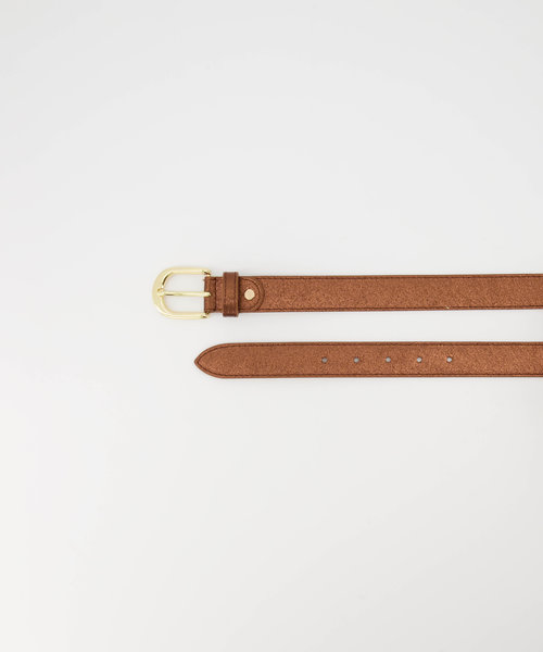 Suus - Metallic  - Belts with buckles - Brown - Koper L527 - Goudkleurig