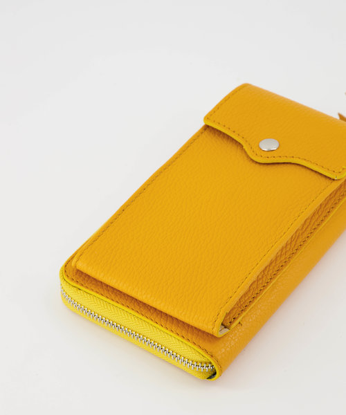 Jackie - Classic Grain - Wallets - Yellow - D209 - Silver