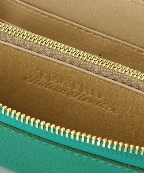 Jackie - Classic Grain - Portemonnees - Groen - 5338 - Goudkleurig