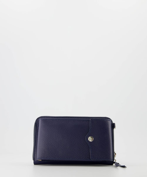Jackie - Classic Grain - Portemonnees - Blauw - 3924 - Goudkleurig