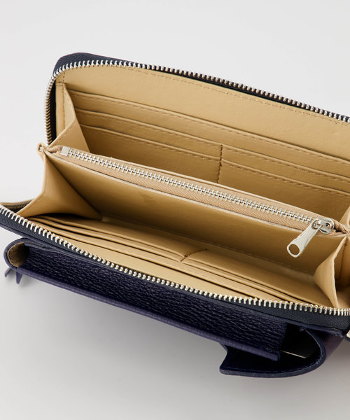 Jackie - Classic Grain - Portemonnees - Blauw - 3924 - Goudkleurig