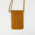 Pona - Croco - Crossbody bags - Brown - Cognac 06 - Silver