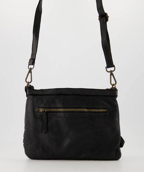 Wendy - Washed - Crossbodytassen - Zwart -  - Bronskleurig