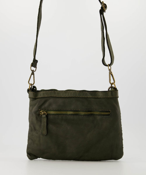 Wendy - Washed - Crossbodytassen - Groen -  - Bronskleurig