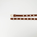 Avery - Suede - Belts with buckles -  - Cognac - Gold