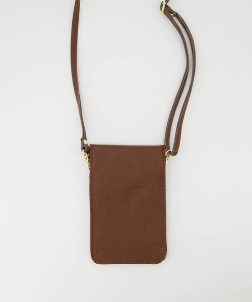 Pona - Classic Grain - Crossbodytassen - Bruin - D21 - Goudkleurig