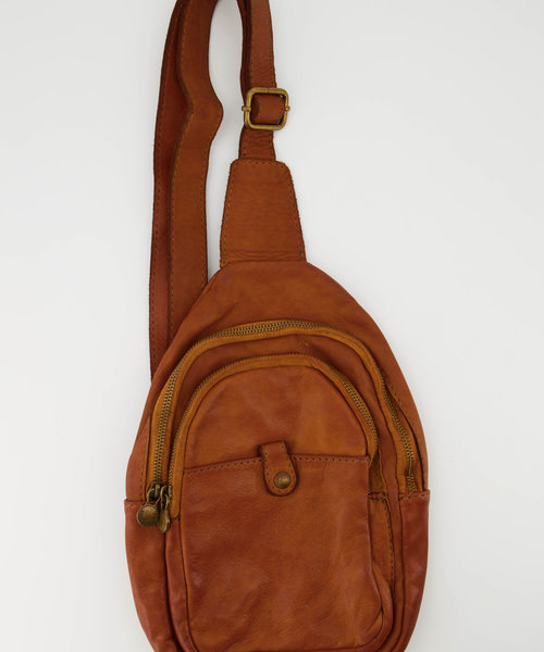 Milas - Washed - Crossbody bags - Brown - Cognac - Bronze