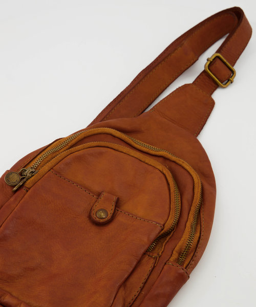 Milas - Washed - Crossbody bags - Brown - Cognac - Bronze