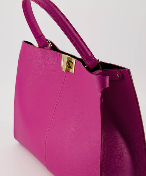 Noelle - Classic Grain - Hand bags - Pink - Fuchsia 2434 - Gold