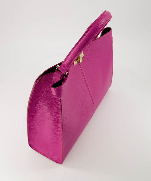 Noelle - Classic Grain - Hand bags - Pink - Fuchsia 2434 - Gold