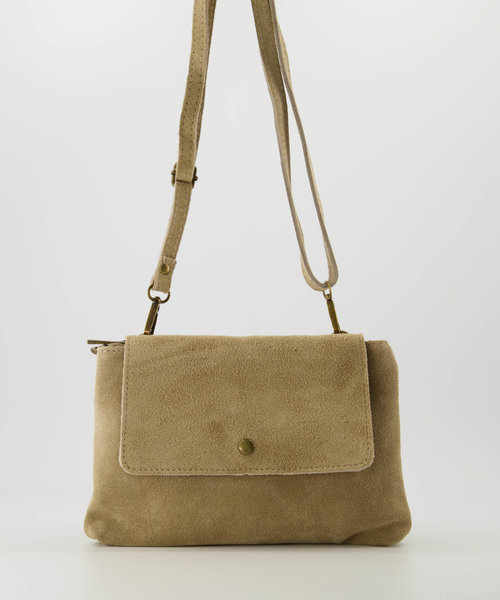 Bodil - Suede - Crossbody bags - Beige - Zand 04 - Bronze