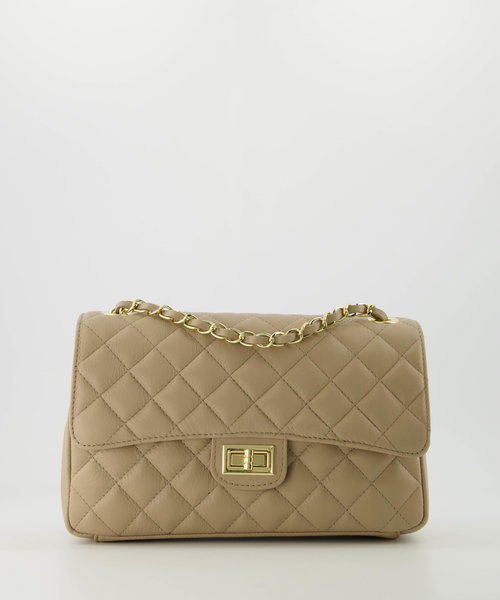 Audrey Medium - Sauvage - Crossbody bags - Taupe -  - Gold