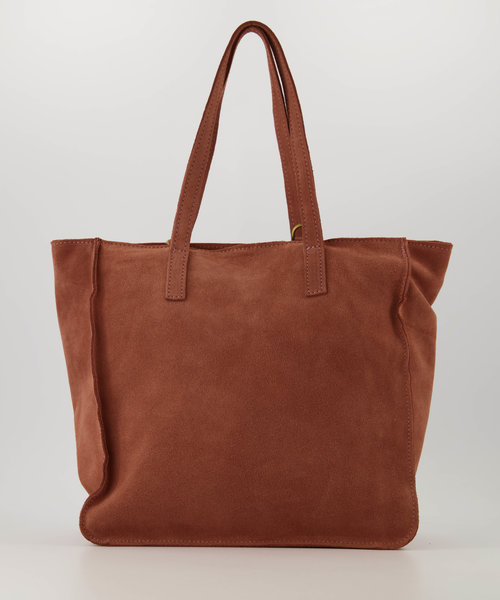 Cleo - Suede - Handtassen - Roze - Oudroze 45 - Bronskleurig