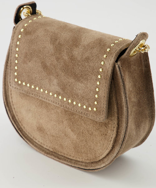 Doutzen 2 - Suede - Handtassen - Bruin - Taupe 24 - Goudkleurig