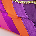 Rainbow Jumbo - Classic Grain/Metallic/Suede - Crossbody bags - Purple/Orange -  - Gold
