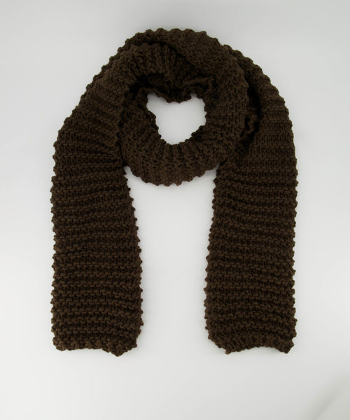 Shayla -  - Plain scarves - Brown - Donkerbruin 615 -