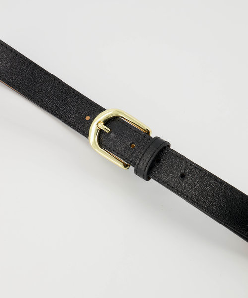 Basic Riem 3cm - Metallic - Belts with buckles - Black - L522 - Gold