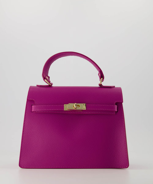 Helene - Classic Grain - Hand bags - Pink - Fuchsia 2434 - Gold