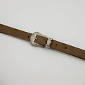Fler Dolce - Suede - Riemen met gesp - Taupe - 24 - Zilverkleurig