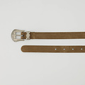 Fler Dolce - Suede - Riemen met gesp - Taupe - 24 - Zilverkleurig