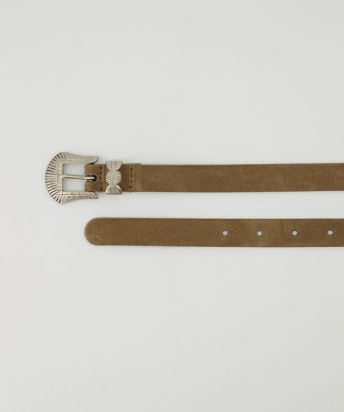 Fler Dolce - Suede - Riemen met gesp - Taupe - 24 - Zilverkleurig