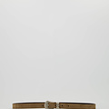 Fler Dolce - Suede - Riemen met gesp - Taupe - 24 - Zilverkleurig