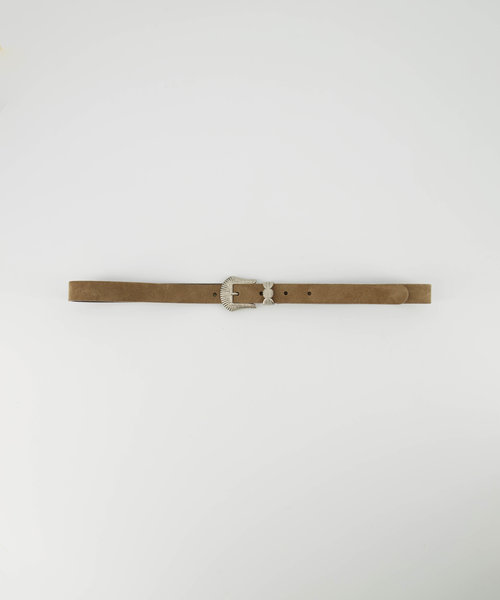 Fler Dolce - Suede - Riemen met gesp - Taupe - 24 - Zilverkleurig