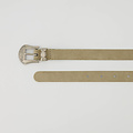 Fler Dolce - Suede - Riemen met gesp - Beige - Zand 04 - Zilverkleurig