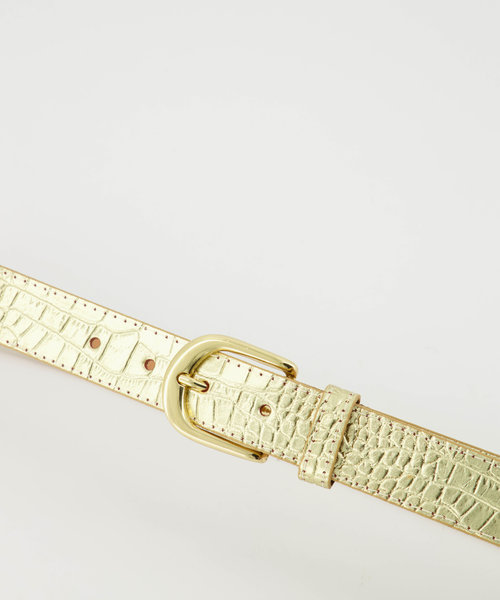Suus - Croco - Belts with buckles - Gold -  - Goudkleurig