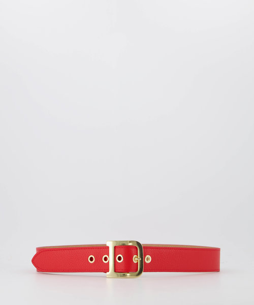 Diane - Classic Grain - Belts with buckles - Red - T1644 - Gold