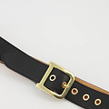 Diane - Classic Grain - Riemen met gesp - Zwart - D28 - Goudkleurig