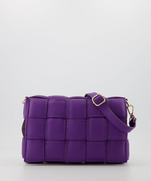 Bodina - Classic Grain - Crossbody bags - Purple - 3638 - Gold