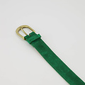 Basic Riem 3 cm - Suede - Belts with buckles - Green - A370 - Bronze