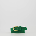 Basic Riem 3 cm - Suede - Belts with buckles - Green - A370 - Bronze