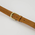 Basic Riem 3 cm - Suede - Riemen met gesp - Bruin - Cognac 06 - Bronskleurig