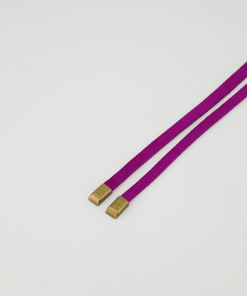 Lucia - Suede - Wikkelriemen - Roze - Fuchsia A609 - Bronskleurig