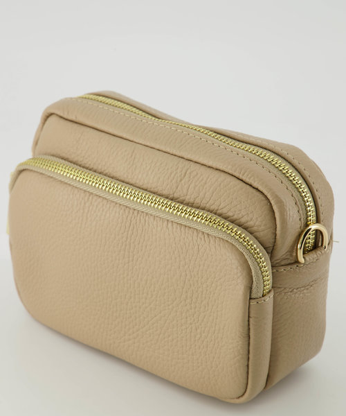 Eliza - Classic Grain - Crossbody bags - Taupe - D05 - Gold