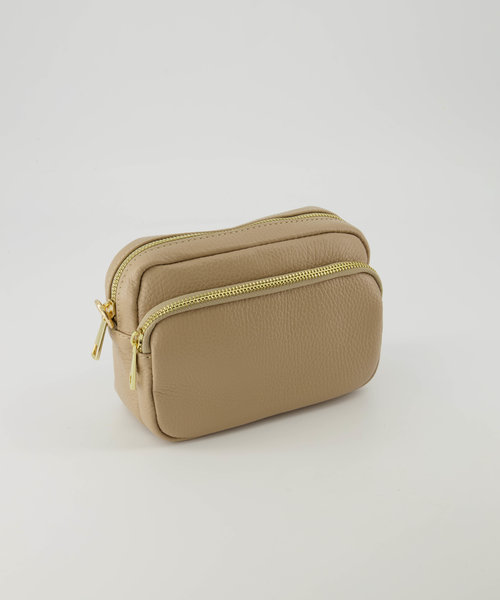 Eliza - Classic Grain - Crossbody bags - Taupe - D05 - Gold