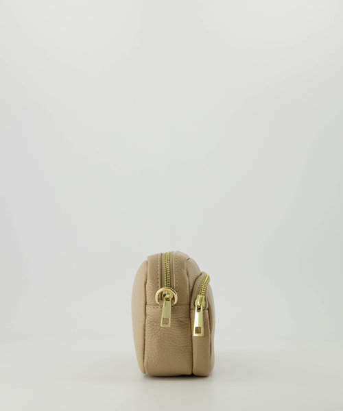 Eliza - Classic Grain - Crossbodytassen - Taupe - D05 - Goudkleurig