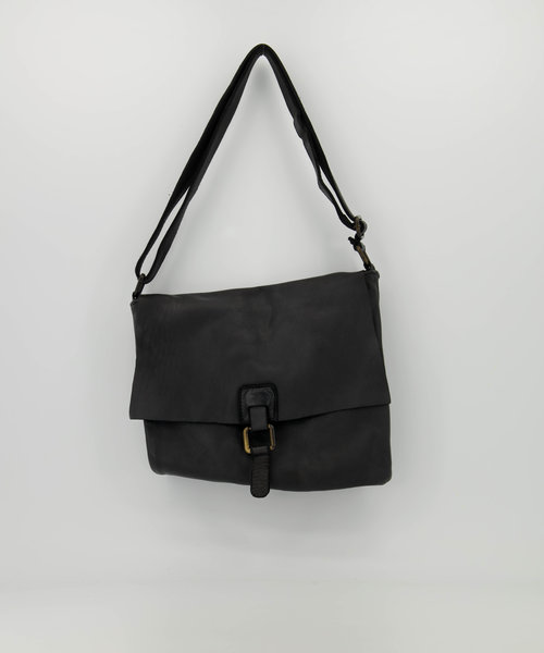 Maddy - Washed - Crossbodytassen - Zwart -  - Bronskleurig