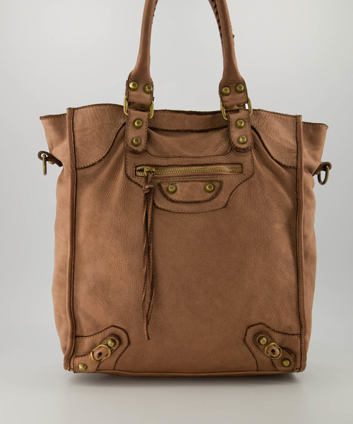 Lize - Washed - Handtassen - Taupe -  - Bronskleurig