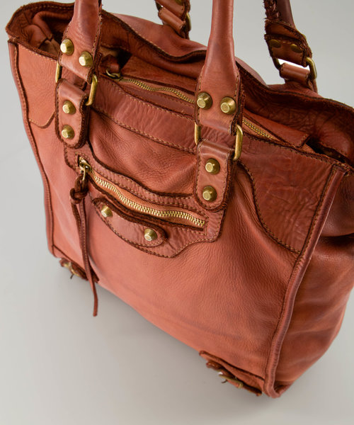 Lize - Washed - Hand bags - Brown - Cognac - Bronze
