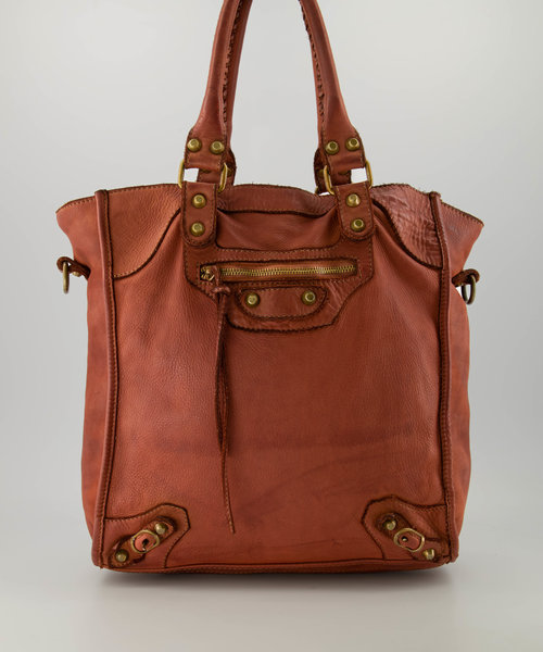 Lize - Washed - Hand bags - Brown - Cognac - Bronze