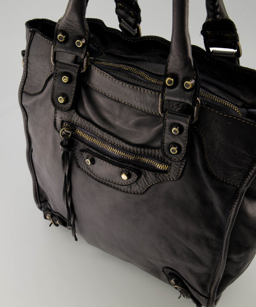 Lize - Washed - Hand bags - Black -  - Bronze