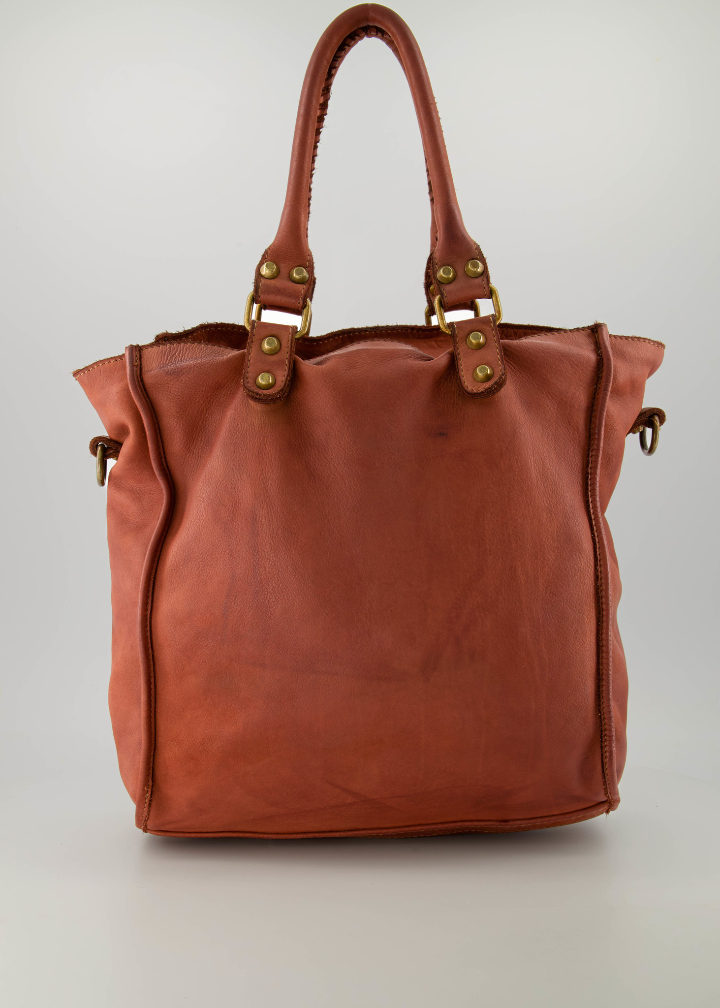 Handtassen Lize Washed Handtassen Bruin Cognac