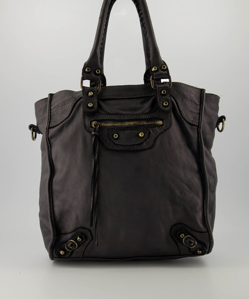 Lize - Washed - Hand bags - Black -  - Bronze