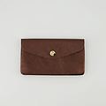 Lisa Big - Metallic - Wallets - Brown - Donkerbruin L550 - Gold