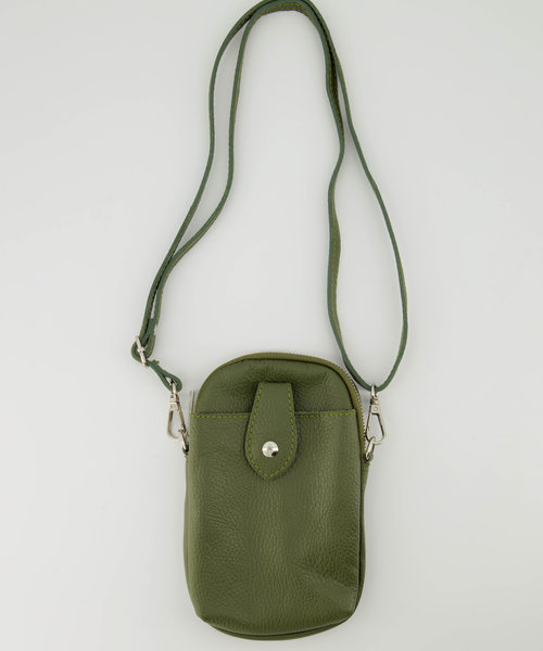 Tyler - Classic Grain - Crossbody bags - Green - D74 - Silver