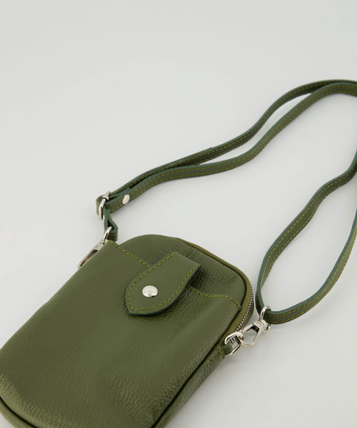 Tyler - Classic Grain - Crossbody bags - Green - D74 - Silver